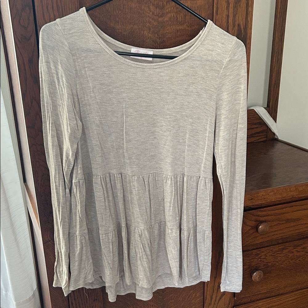 Women's Cream Long Sleeve Top